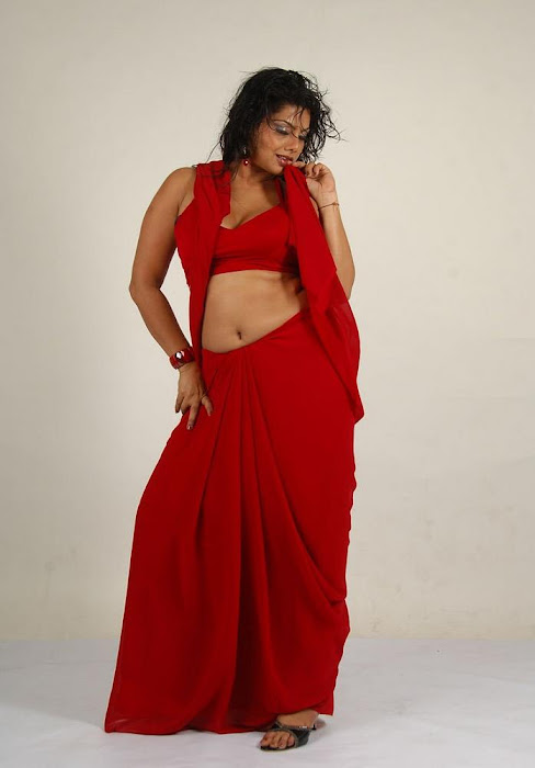 swathi varma ,armpit in red saree cute stills